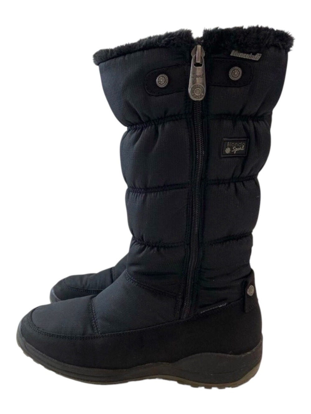 Blondo Sport long puffer black boots Thinsulate size 7.5 waterproof side zipper